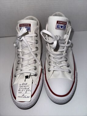 Converse Chuck Taylor Sz 9 All Star Madison Mid White Women's Lace up New